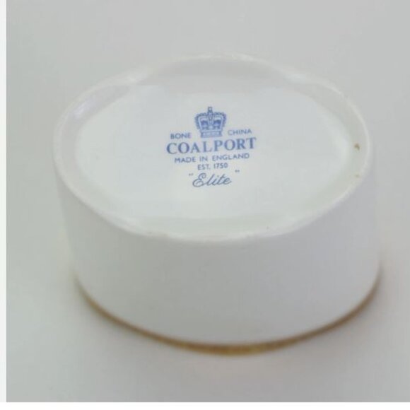Coalport Elite Gold Bone China Set Made in England Cigarette Holder Two Ashtrays - Picture 11 of 14